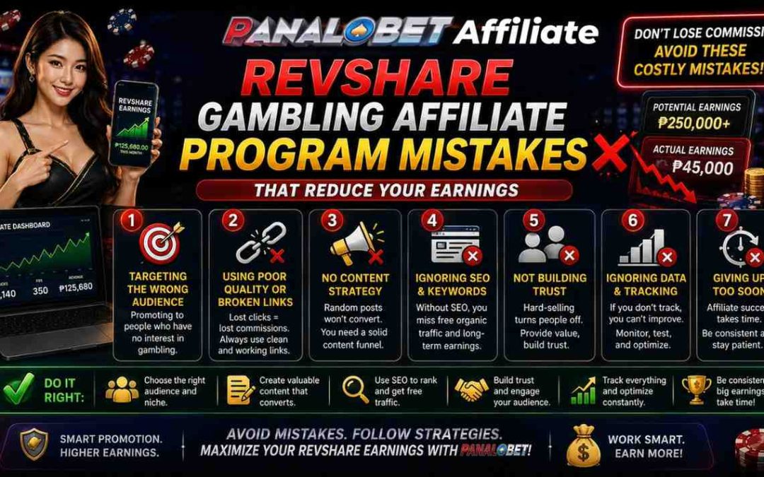 RevShare Gambling Affiliate Program Mistakes That Reduce Your Earnings